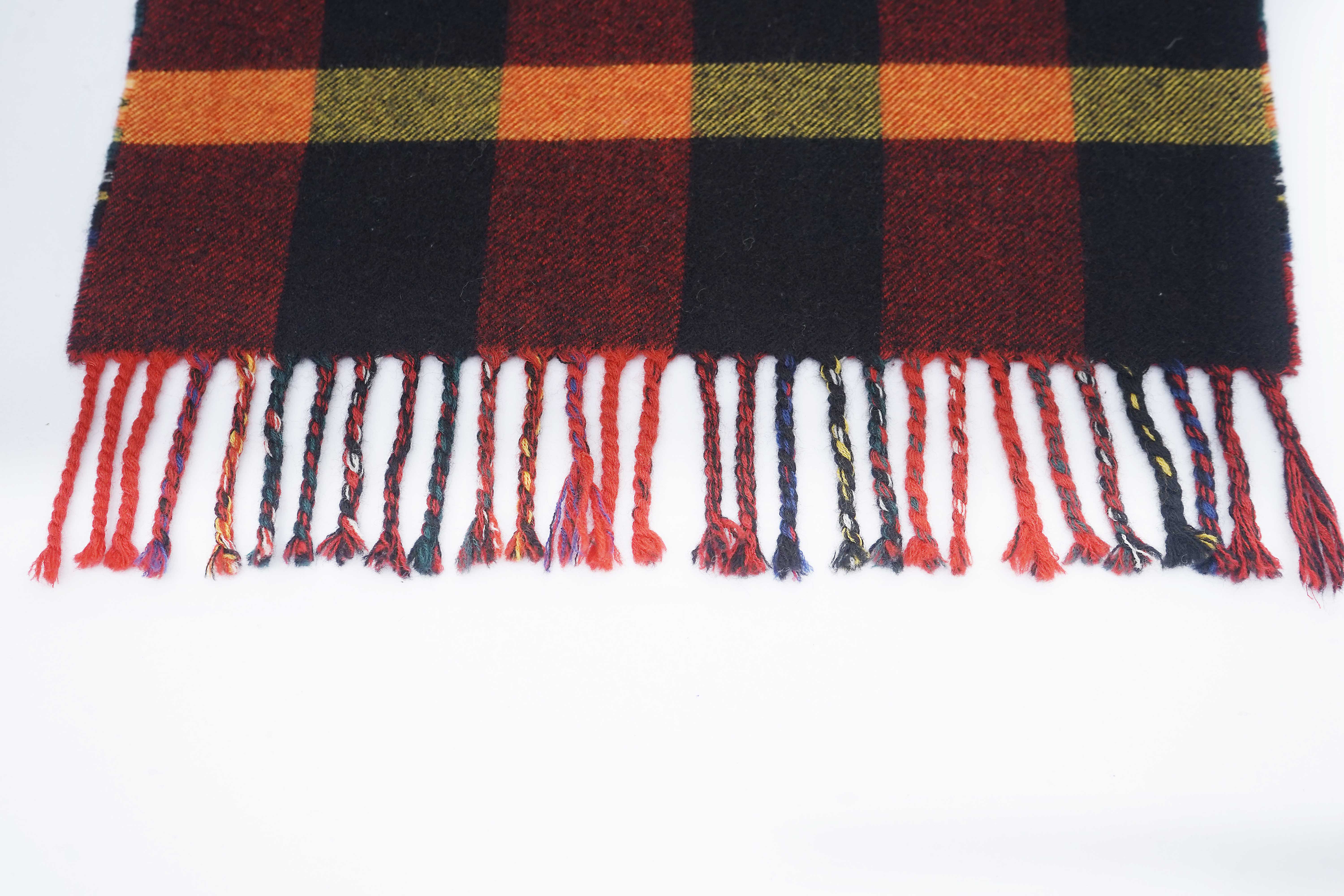 Classic Check Wool Red Scarf