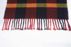 Burberry Pre-Owned Classic Check Merino Wool Red Scarf