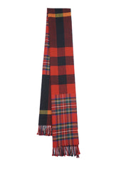 Burberry Pre-Owned Classic Check Merino Wool Red Scarf