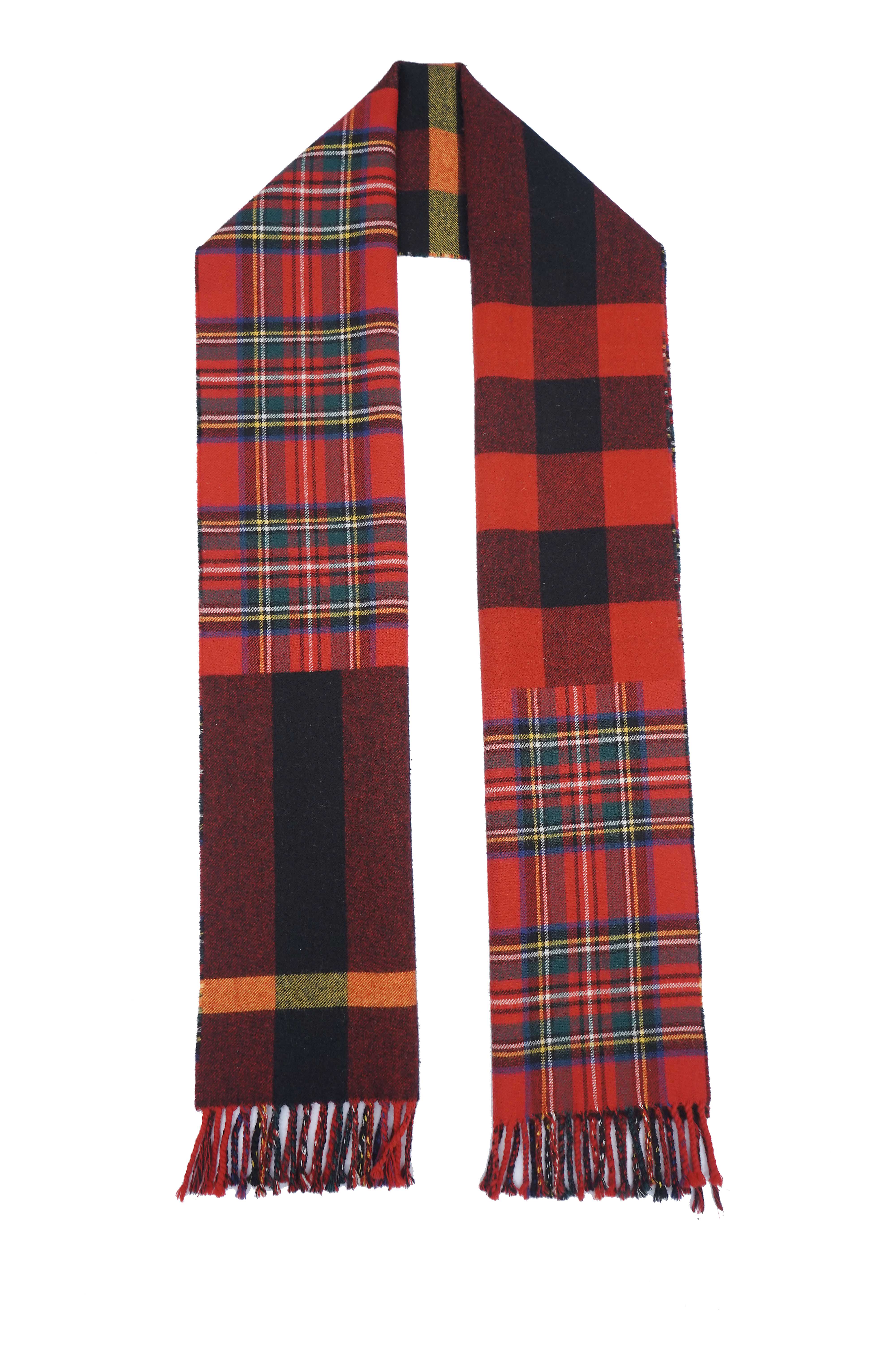 Classic Check Wool Red Scarf