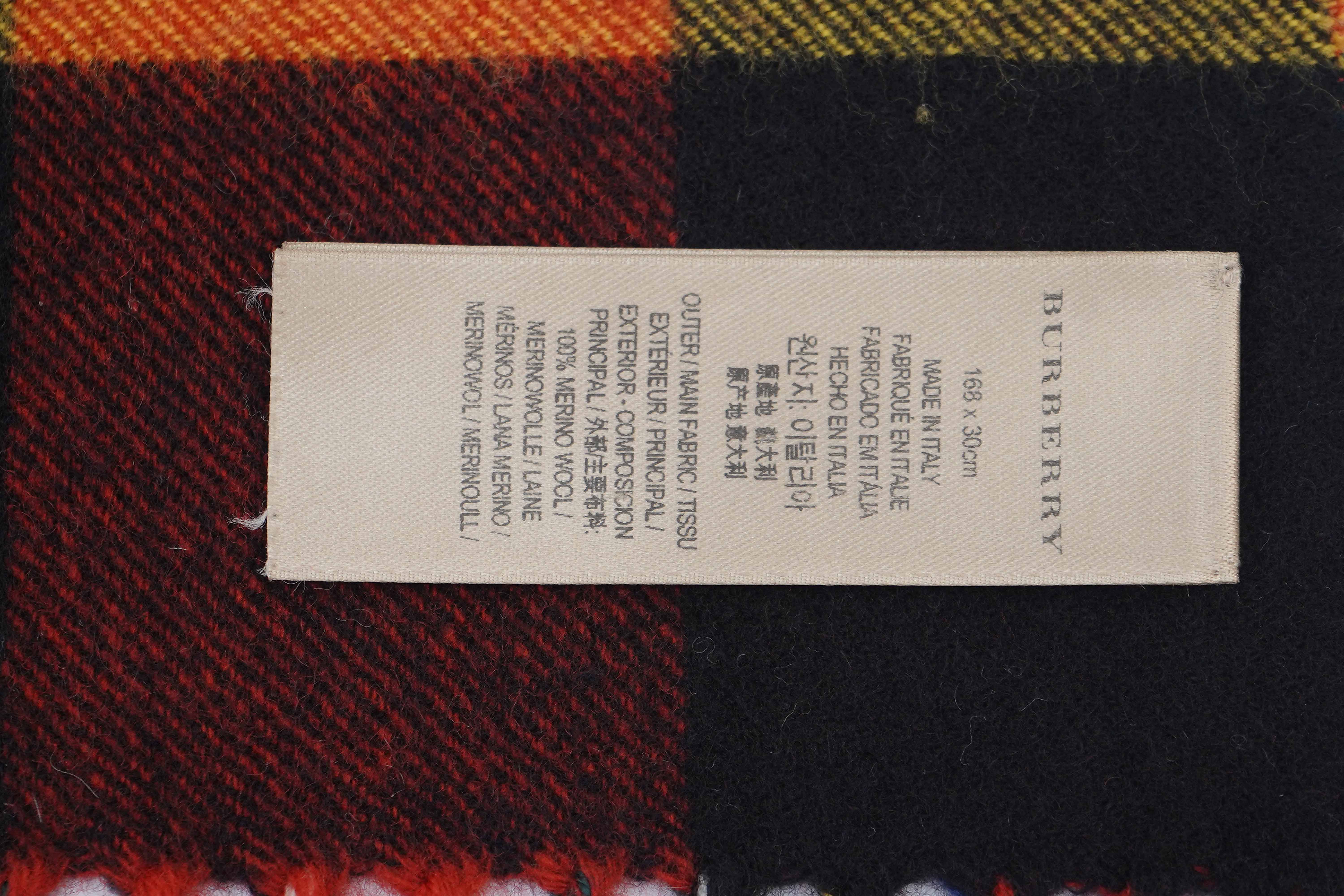 Classic Check Wool Red Scarf