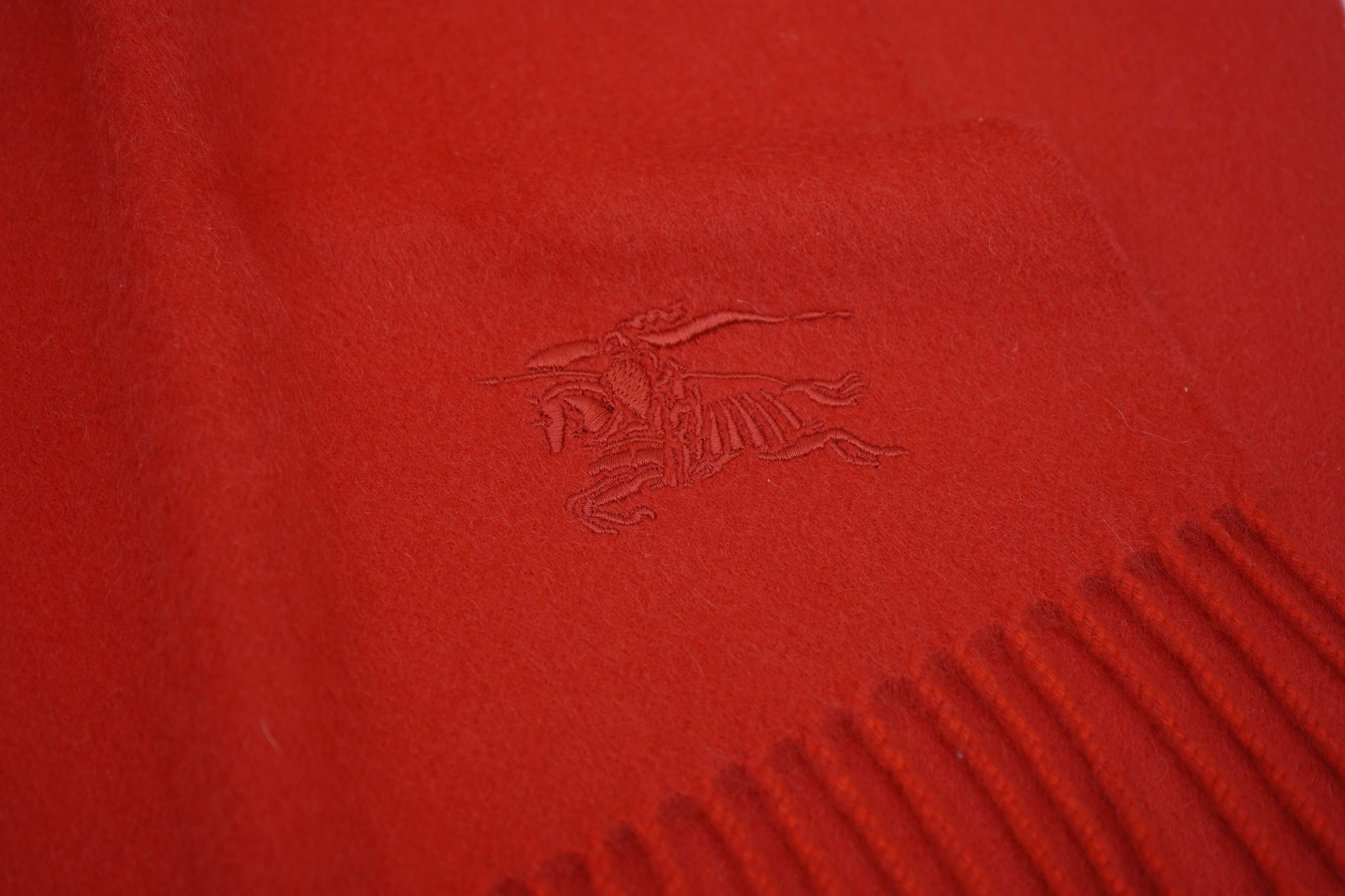 Plain Cashmere Red Scarf