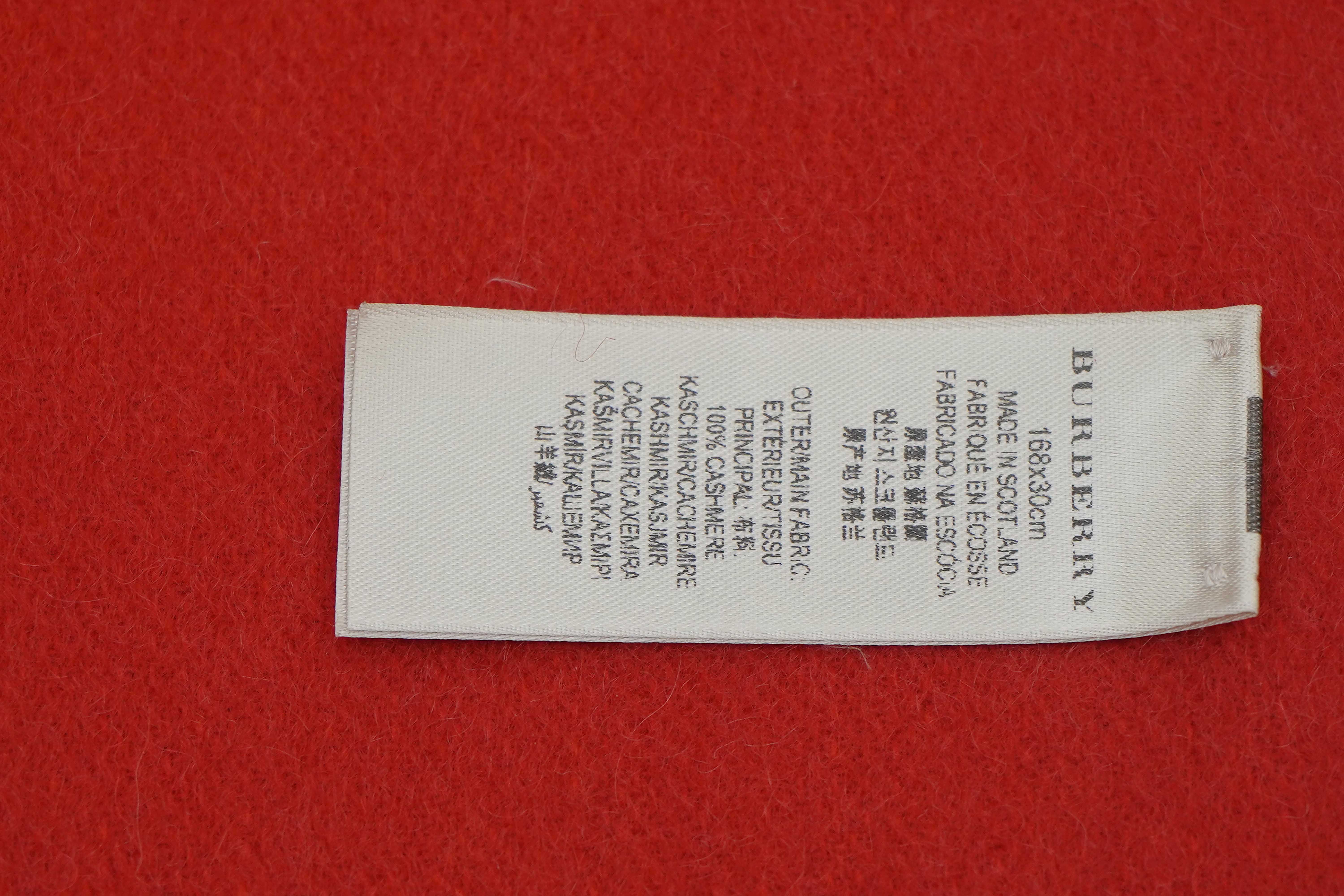 Plain Cashmere Red Scarf