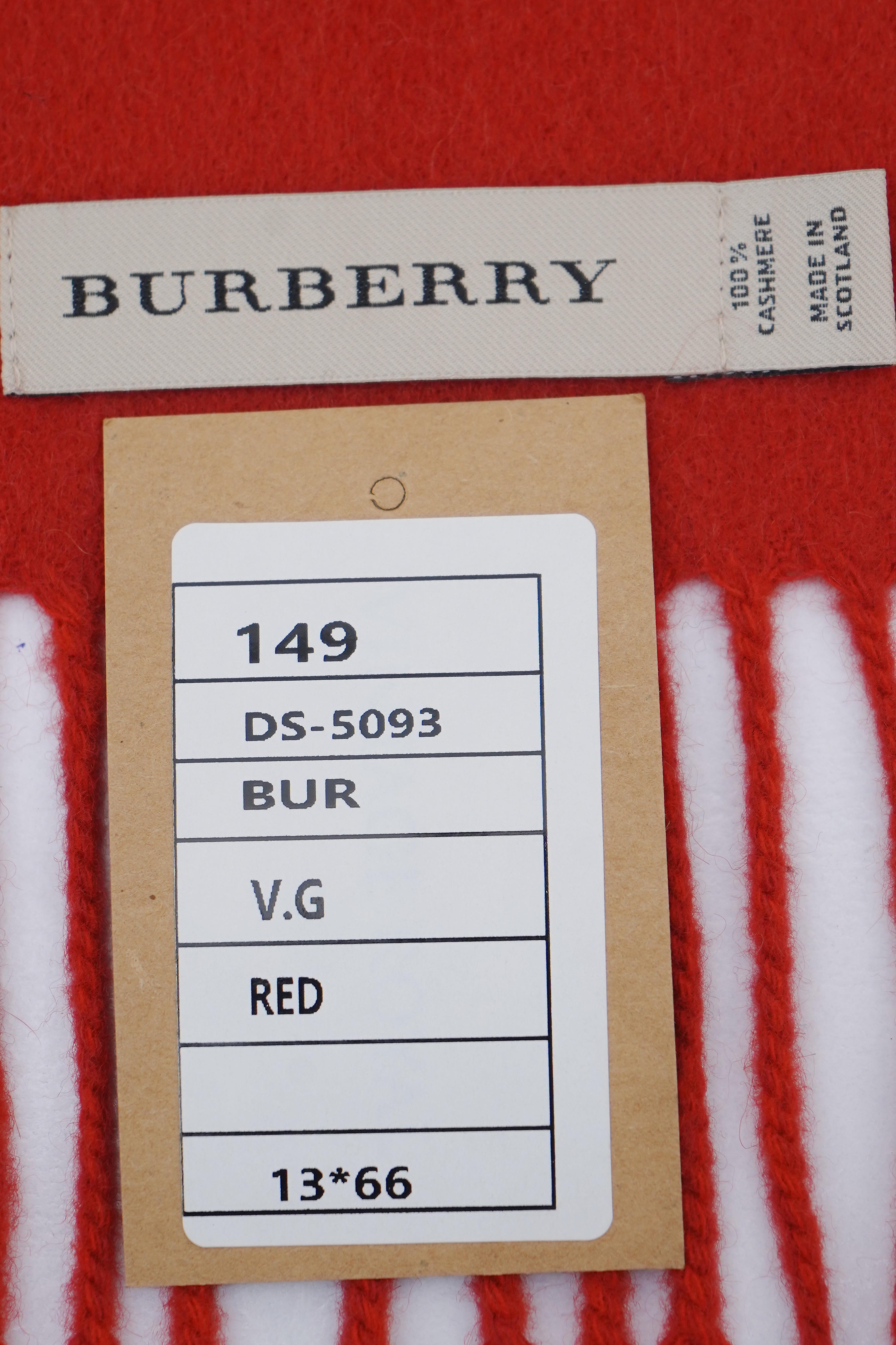Plain Cashmere Red Scarf