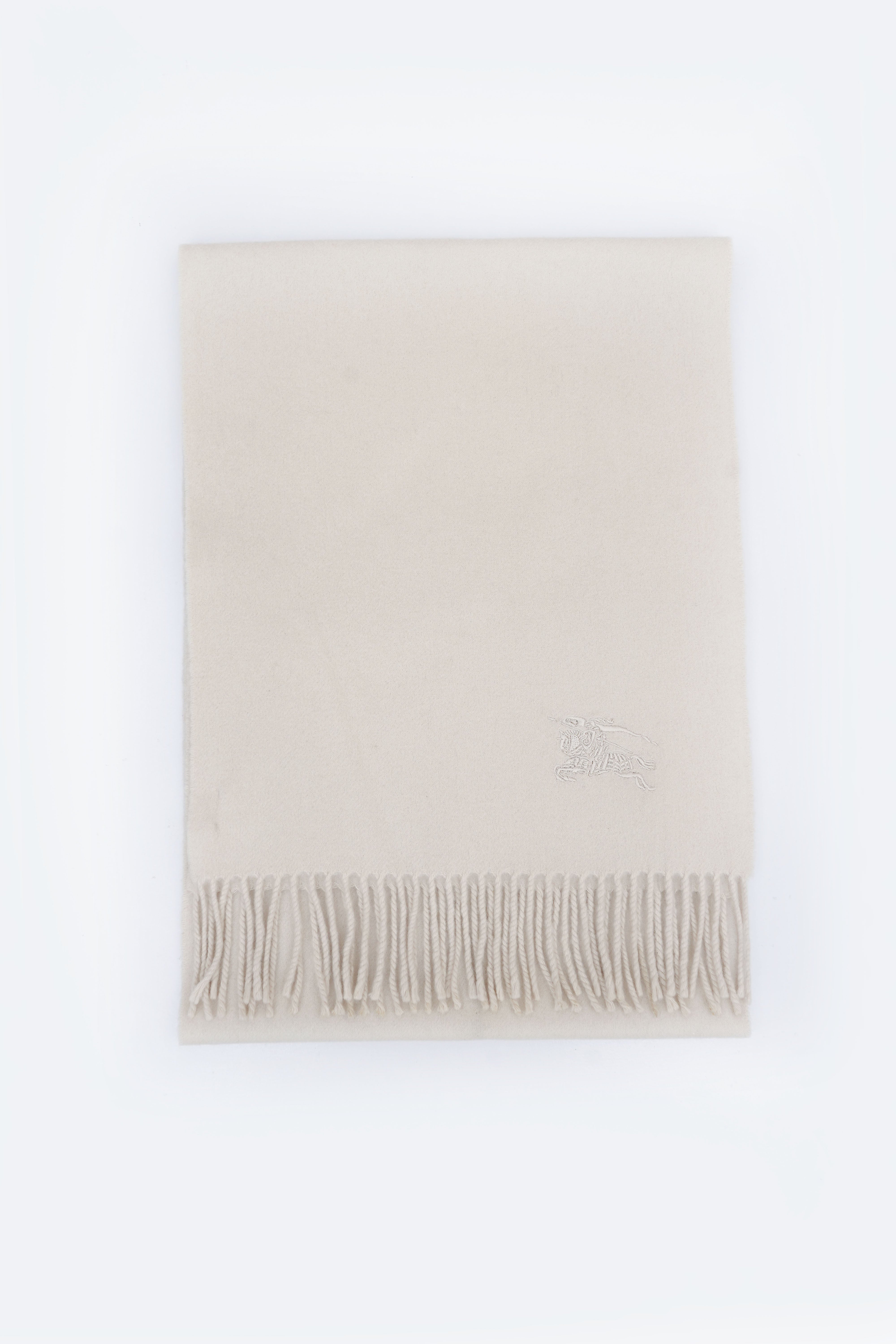 Plain Cashmere Ecru/Off White Scarf
