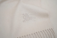 Burberry Pre-Owned Plain Cashmere Ecru/Off White Scarf