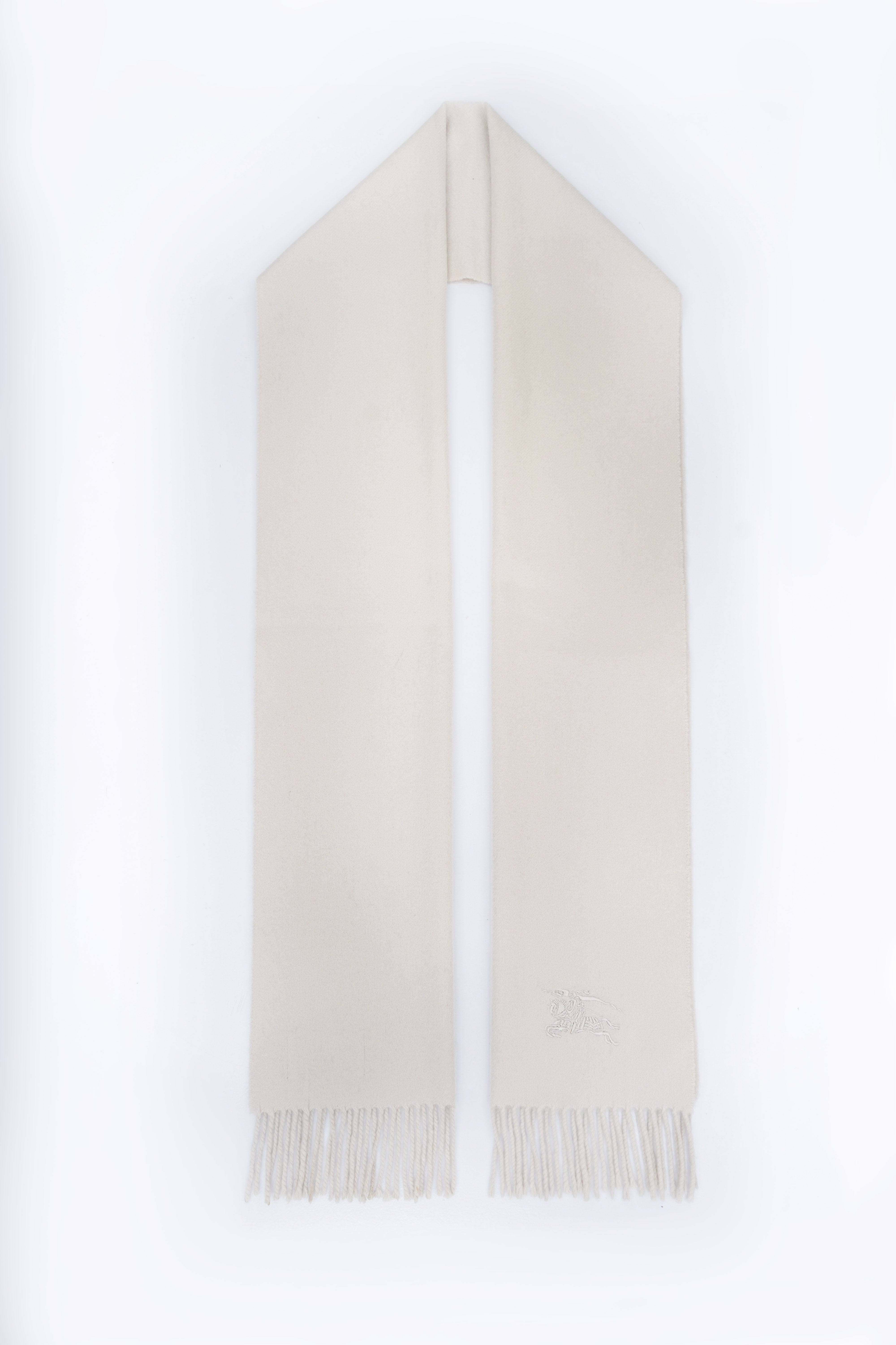 Plain Cashmere Ecru/Off White Scarf