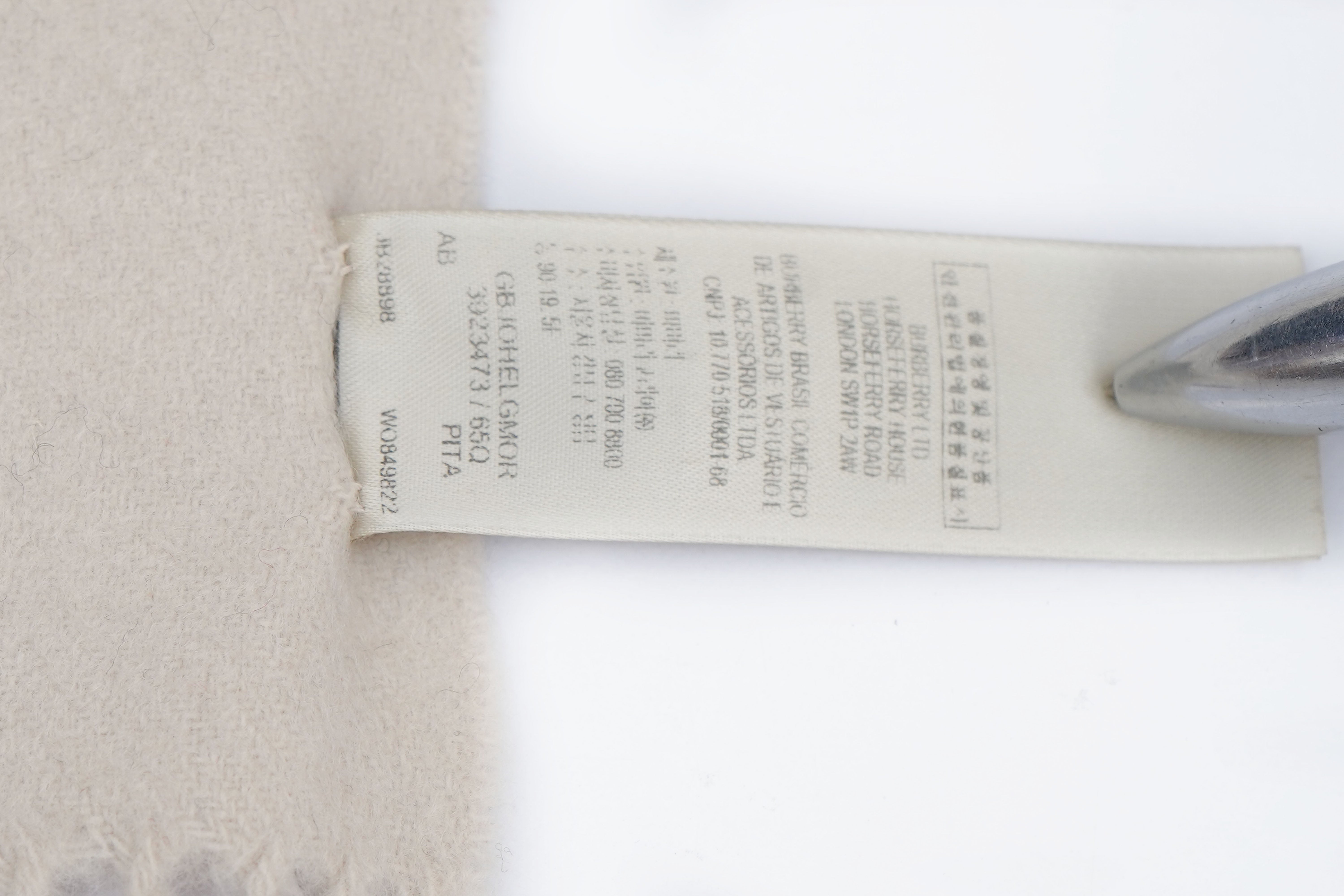 Plain Cashmere Ecru/Off White Scarf