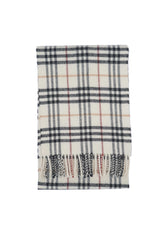 Burberry Pre-Owned Check Merino/Cashmere Ecru Scarf