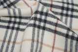 Classic Check Wool Ecru Scarf