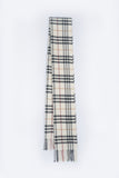 Classic Check Wool Ecru Scarf