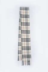 Burberry Pre-Owned Check Merino/Cashmere Ecru Scarf