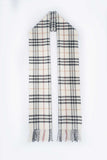 Classic Check Wool Ecru Scarf