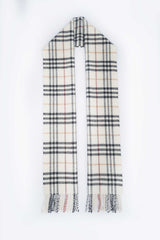 Burberry Pre-Owned Check Merino/Cashmere Ecru Scarf