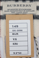 Burberry Pre-Owned Check Merino/Cashmere Ecru Scarf