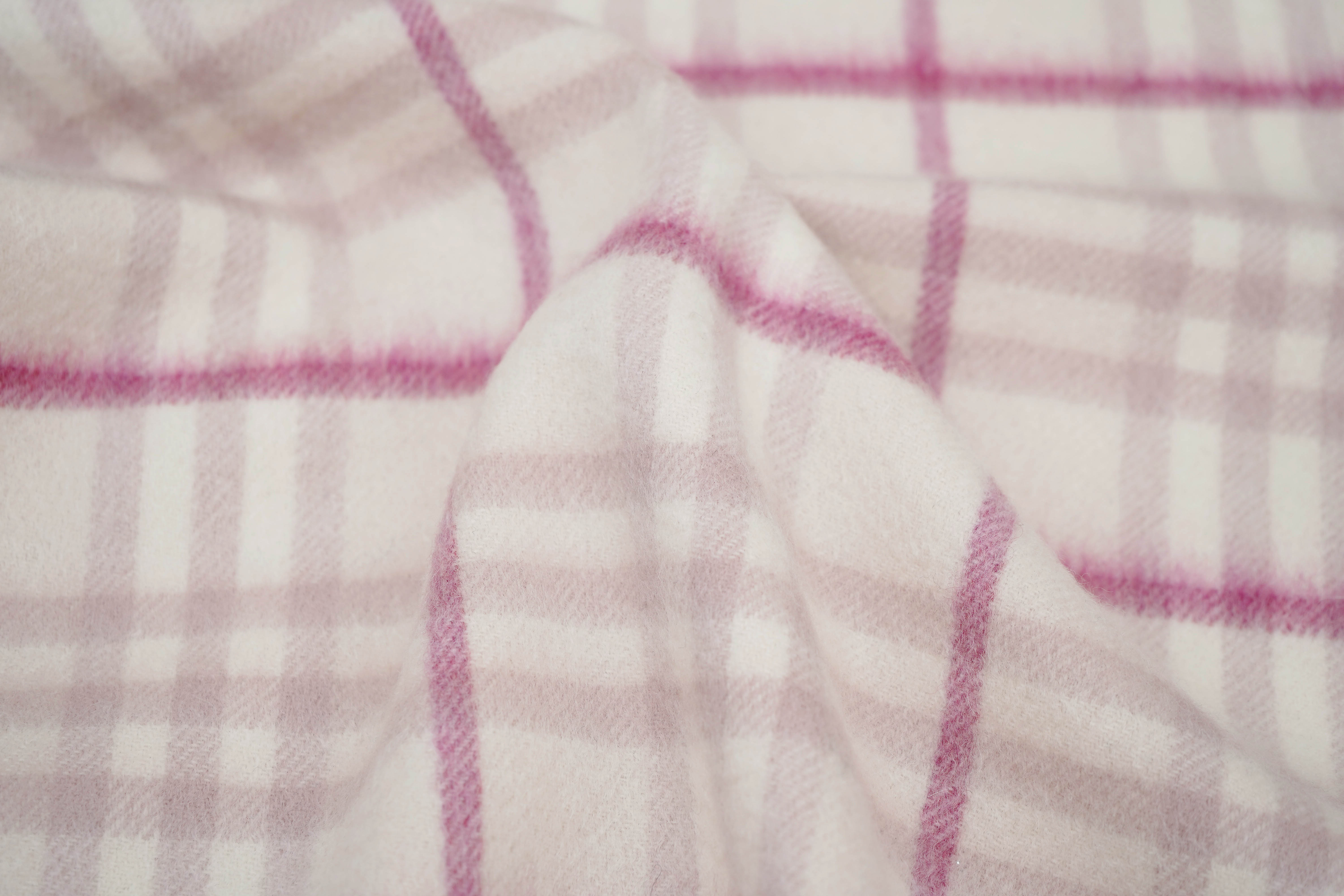 Classic Check Cashmere Ecru Scarf