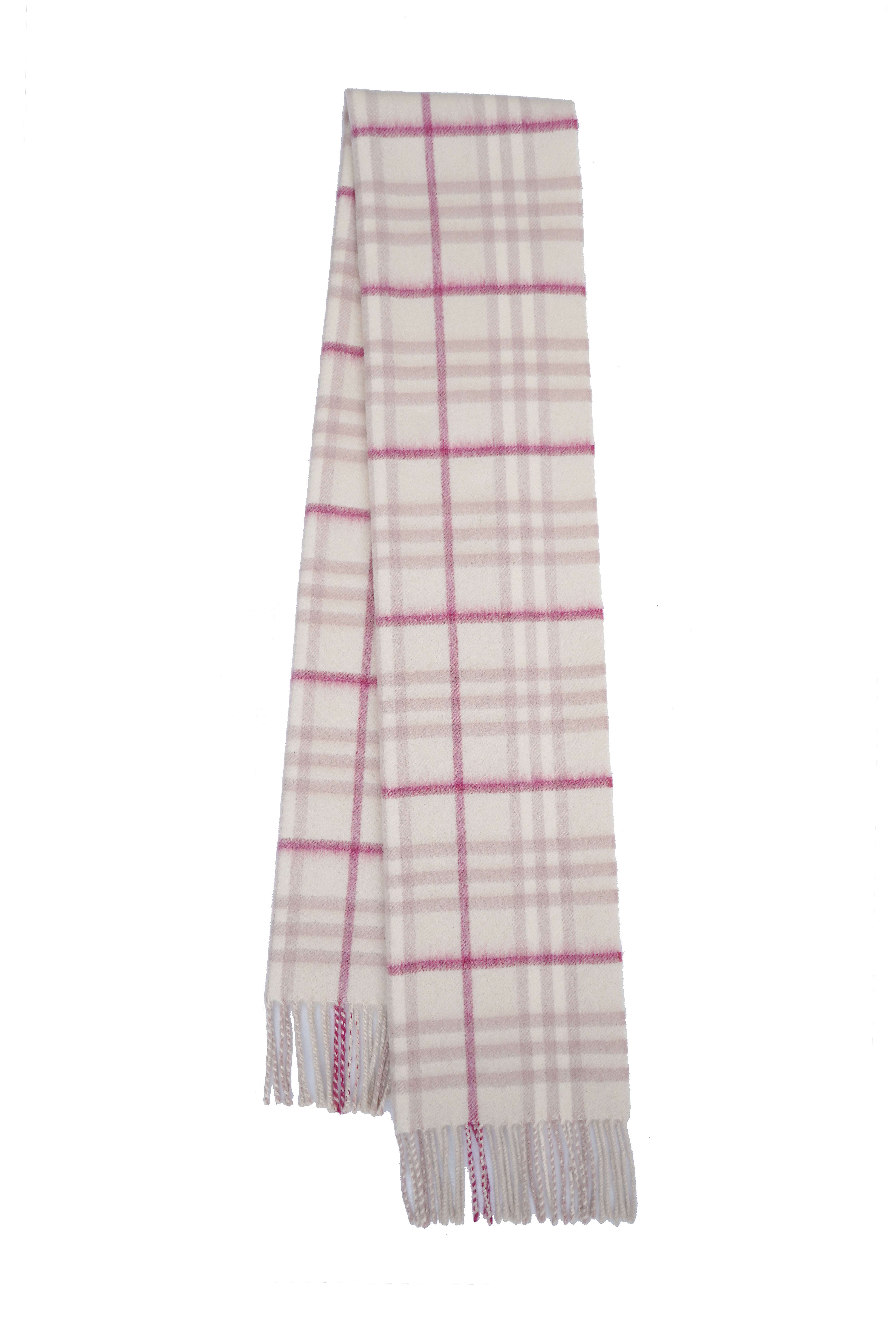 Classic Check Cashmere Ecru Scarf