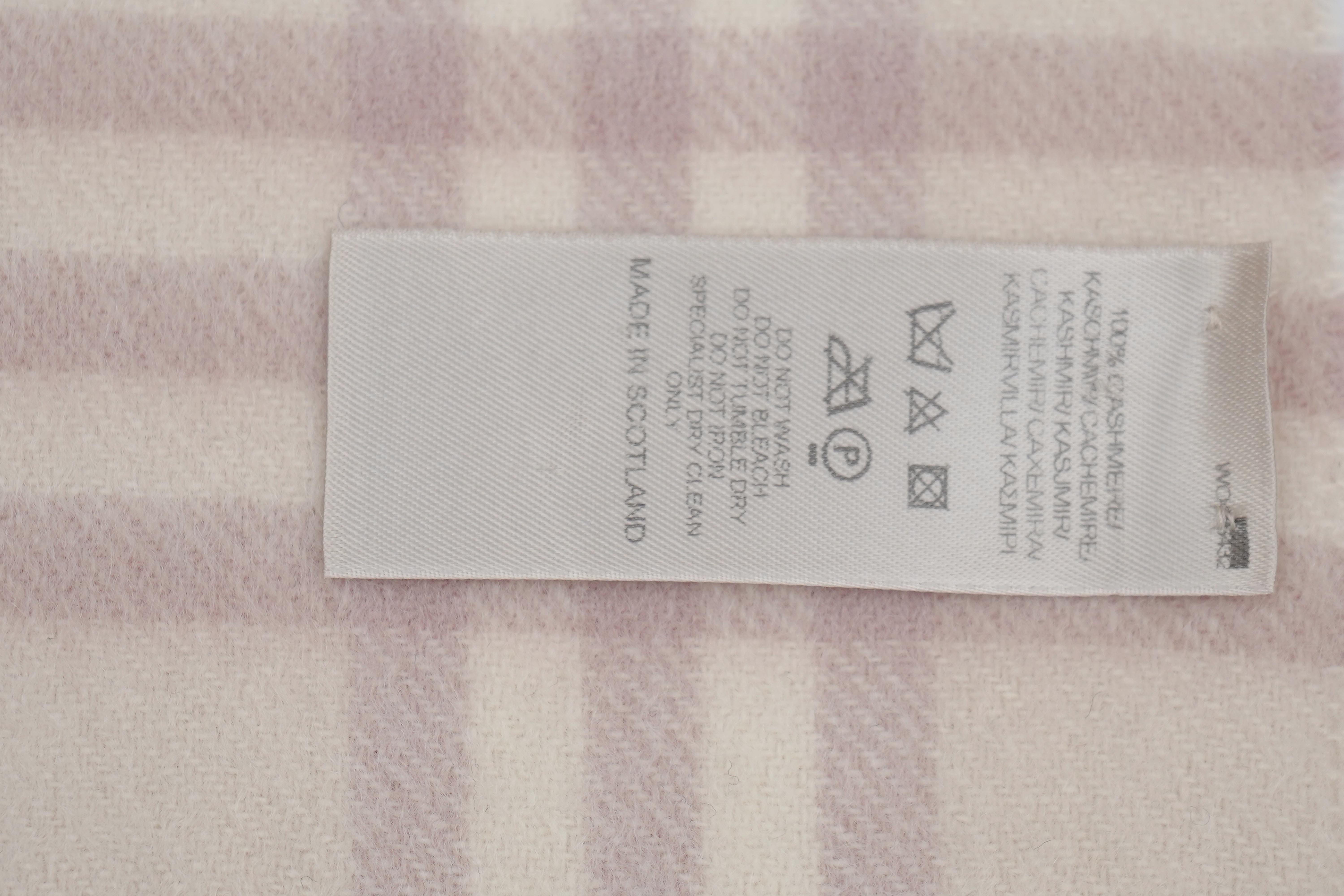 Classic Check Cashmere Ecru Scarf