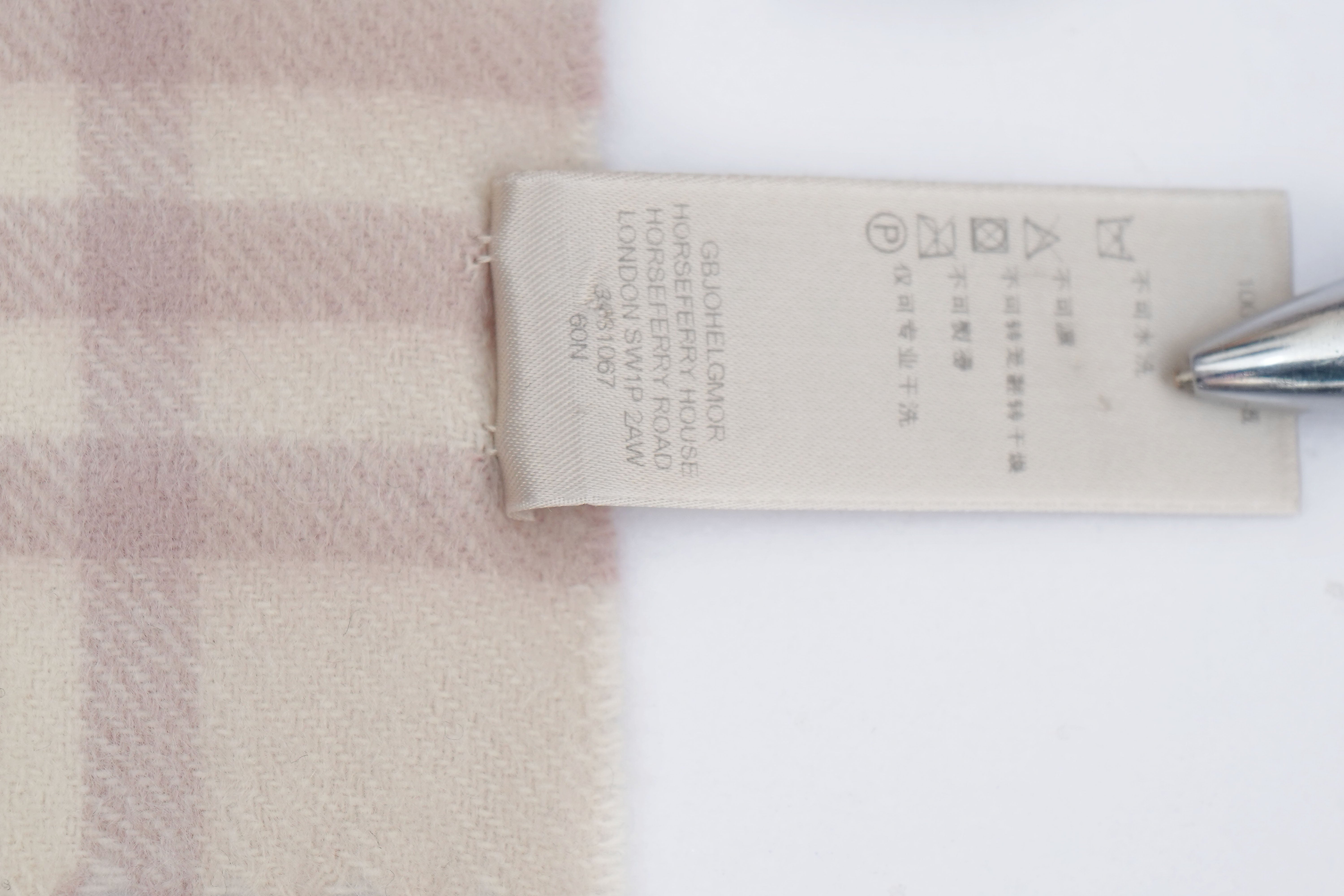 Classic Check Cashmere Ecru Scarf