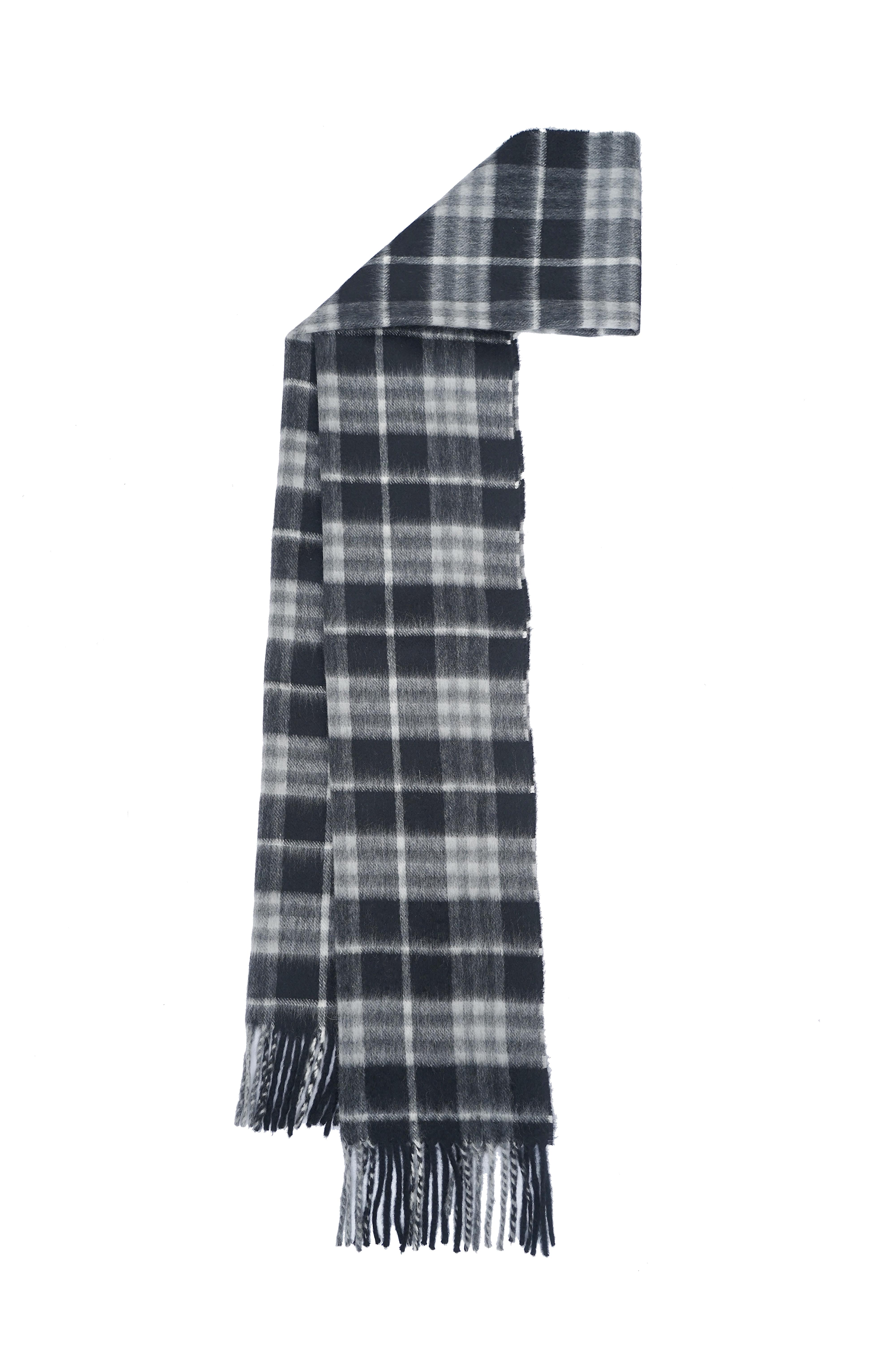 Classic Check Cashmere Black Scarf