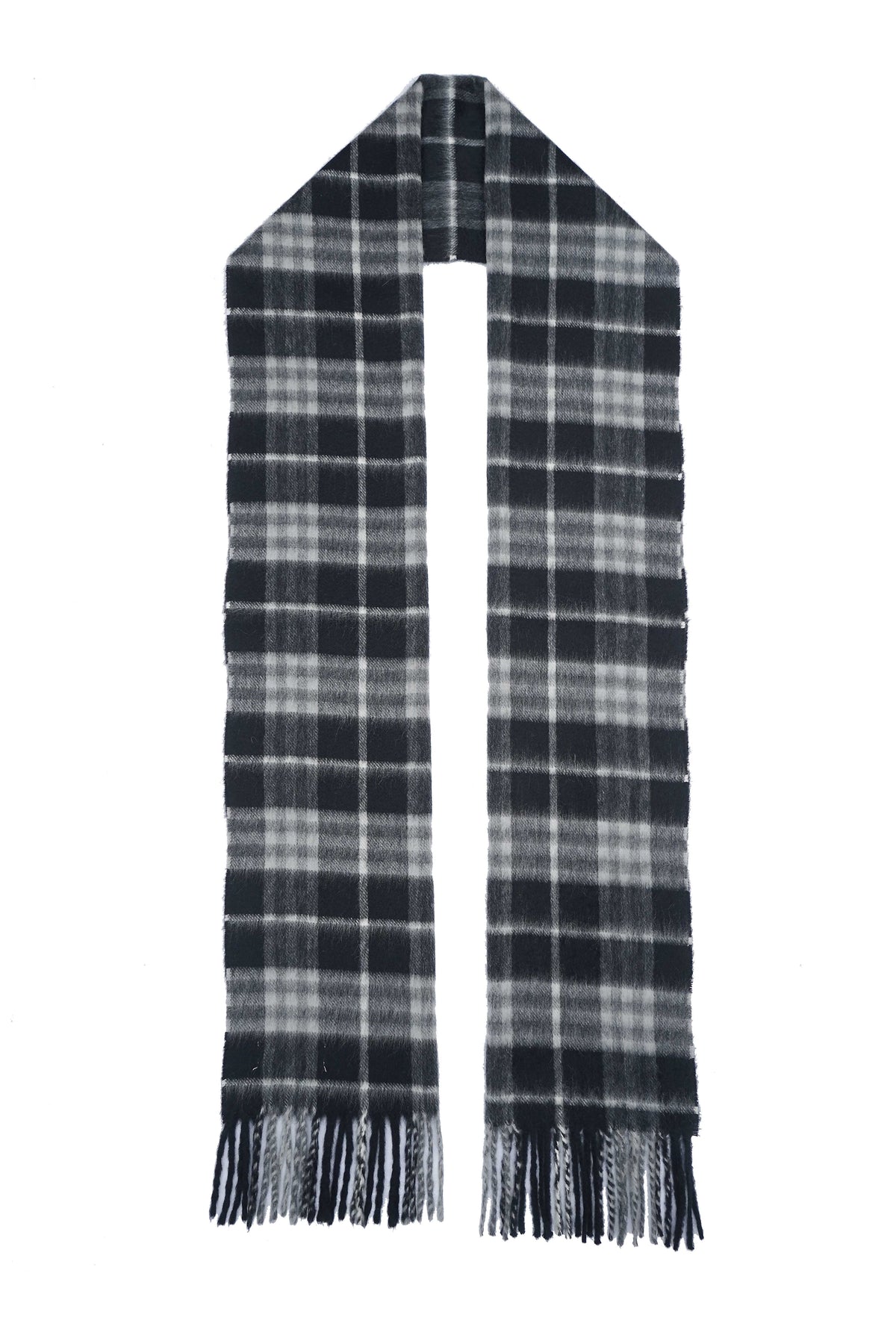 Classic Check Cashmere Black Scarf