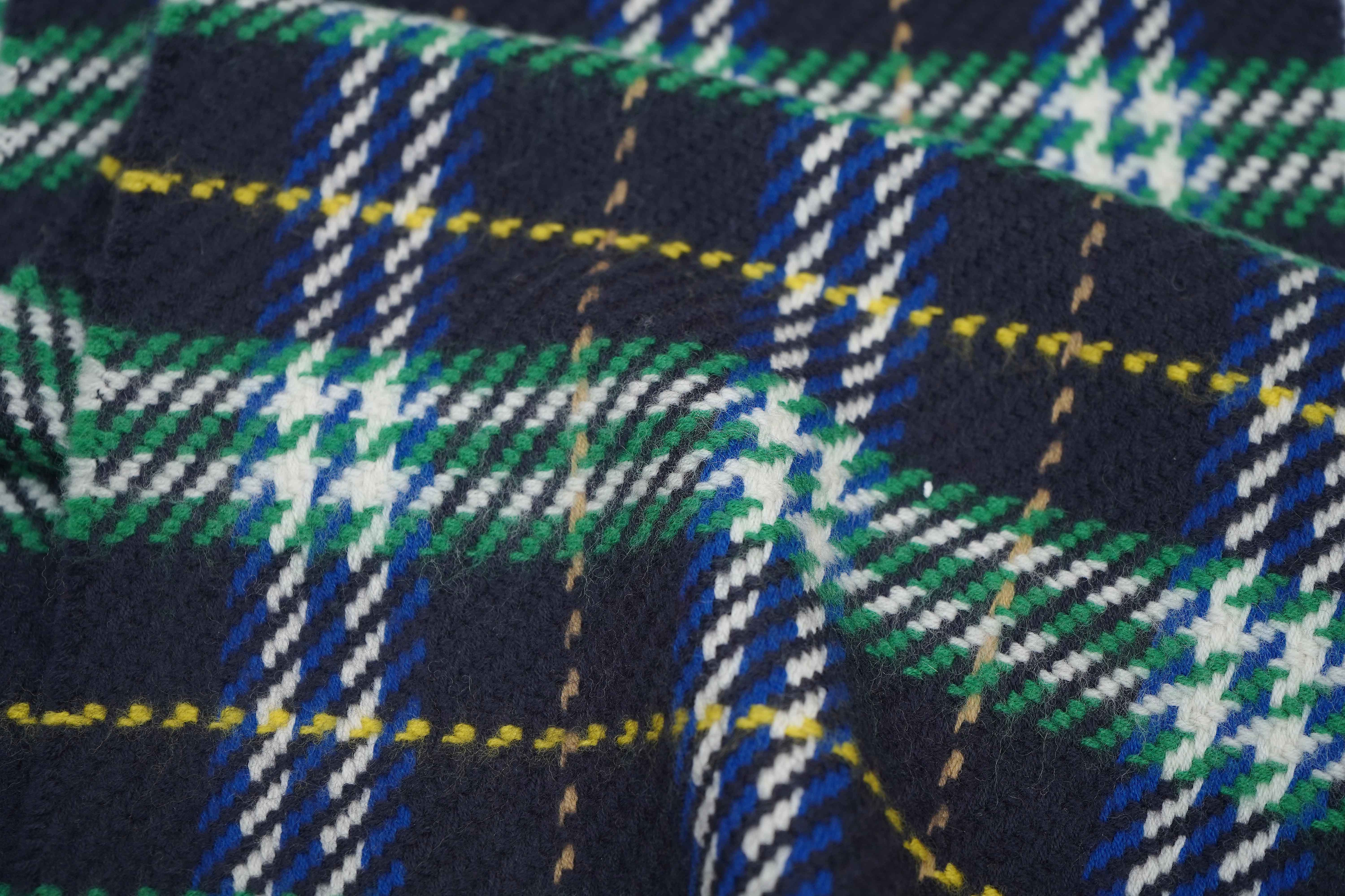 Classic Check Wool Green Scarf