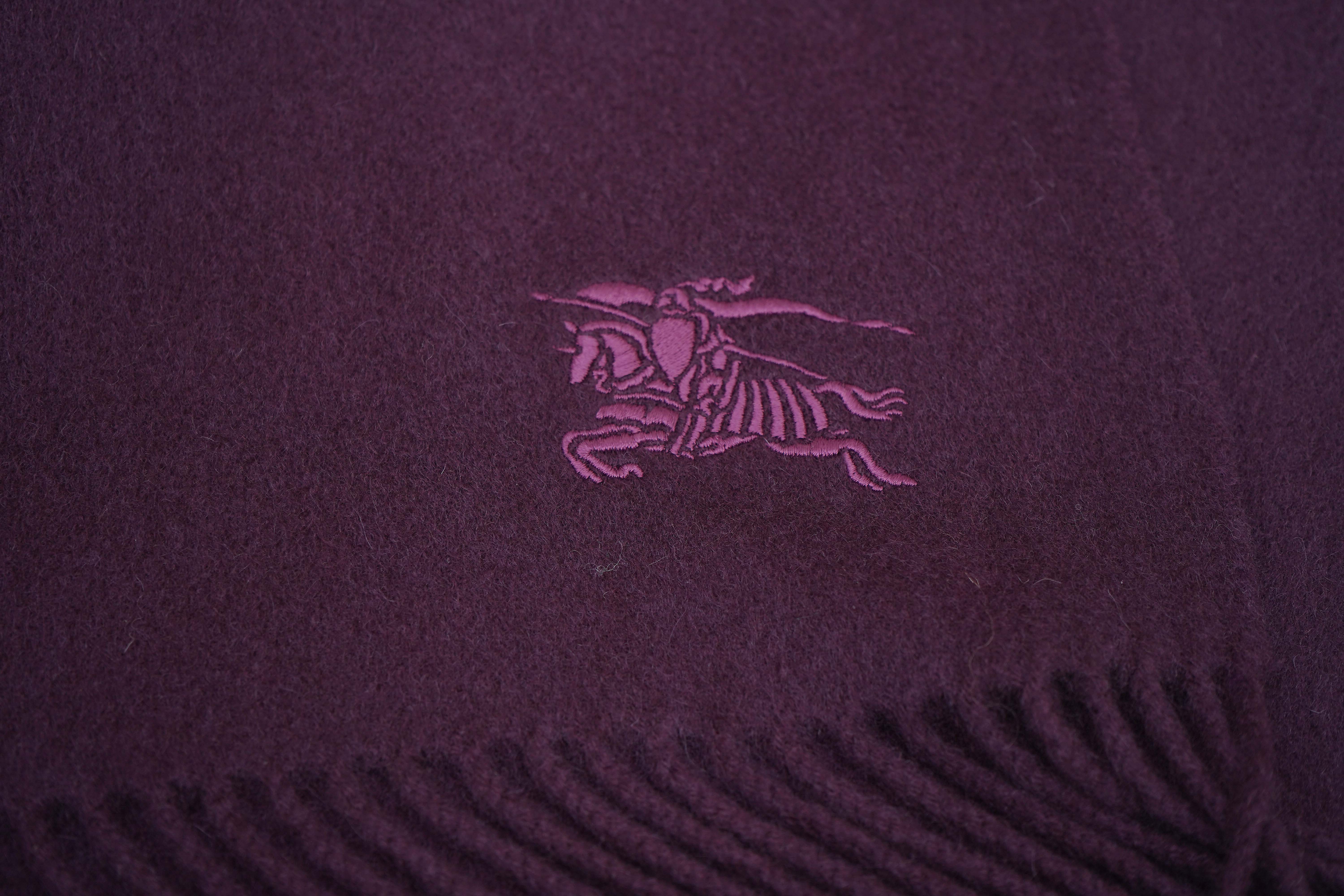 Plain Cashmere Purple Scarf