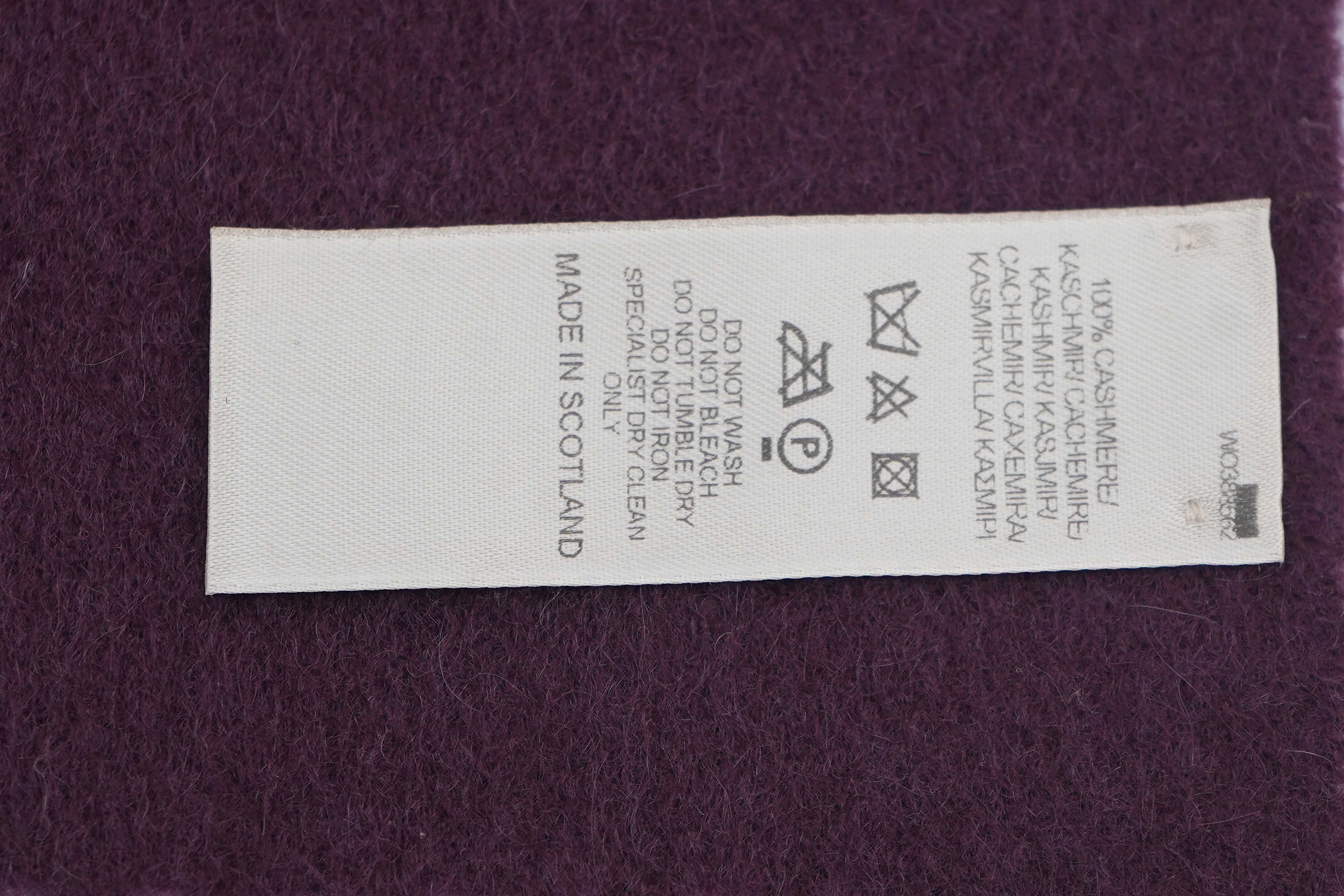 Plain Cashmere Purple Scarf
