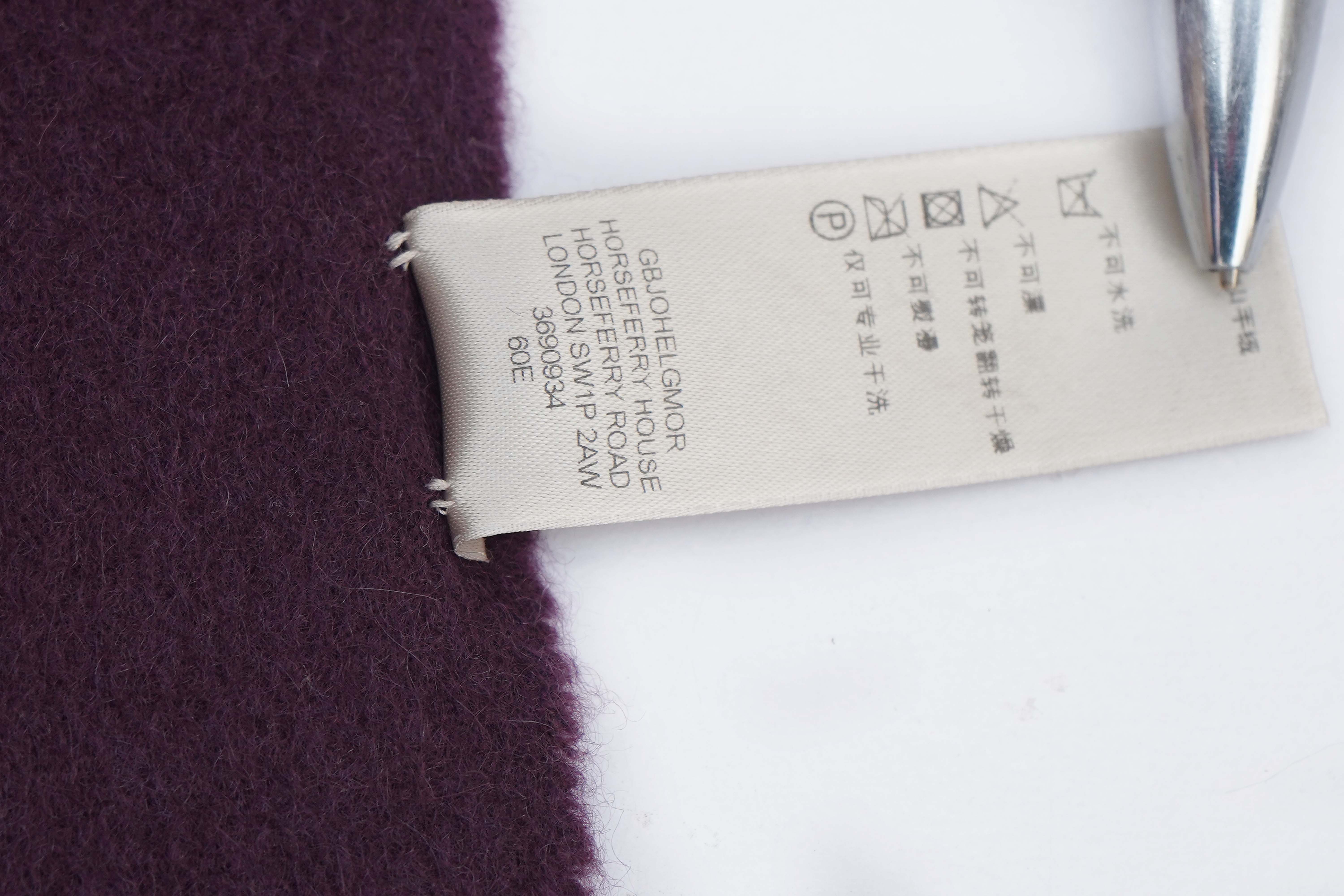 Plain Cashmere Purple Scarf
