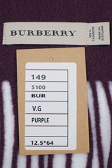 Burberry Pre-Owned Plain Cashmere Purple Scarf