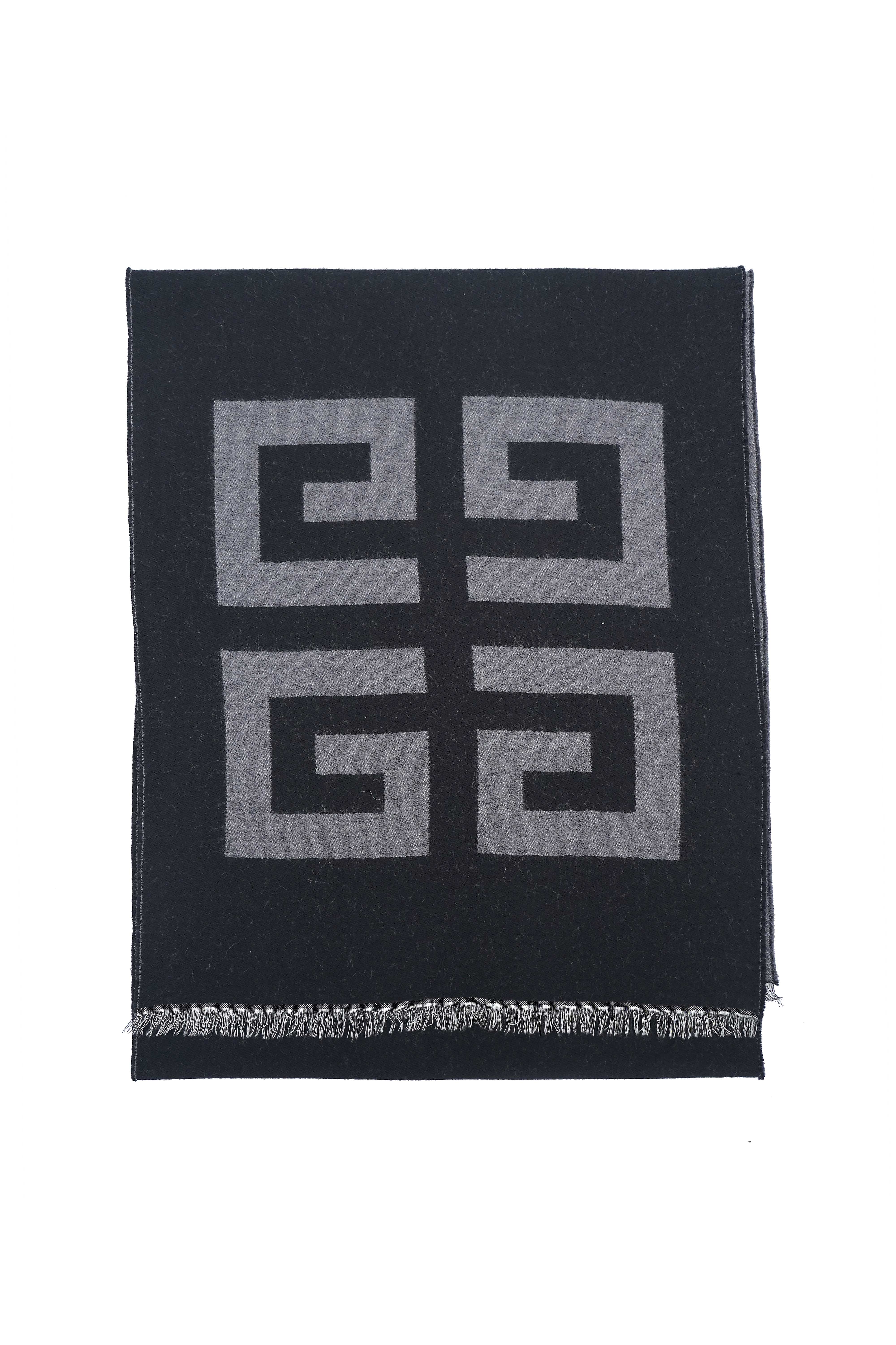 Givenchy Pre-owned Plain Wool Black/Grey Scarf