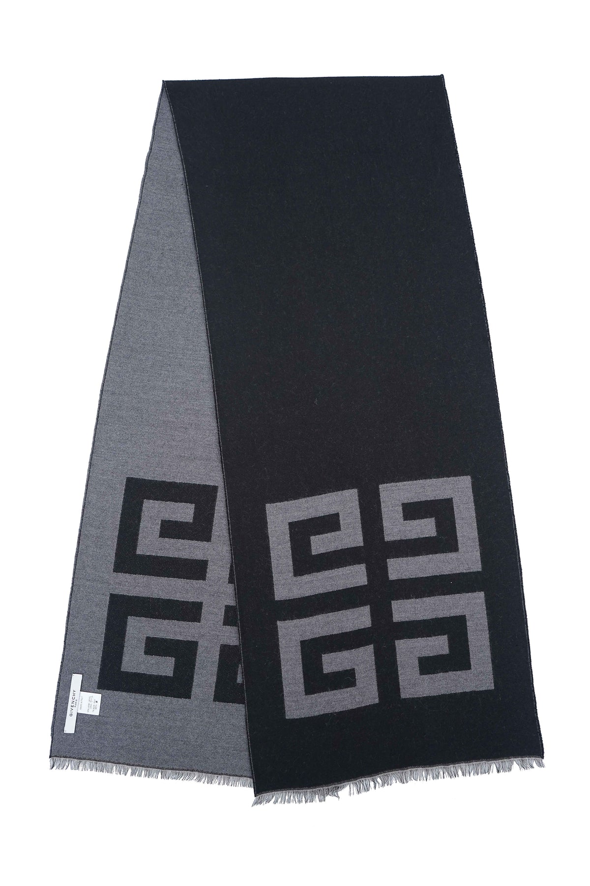 Givenchy Pre-owned Plain Wool Black/Grey Scarf