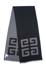 Givenchy Pre-Owned Plain Wool Black/Grey Scarf