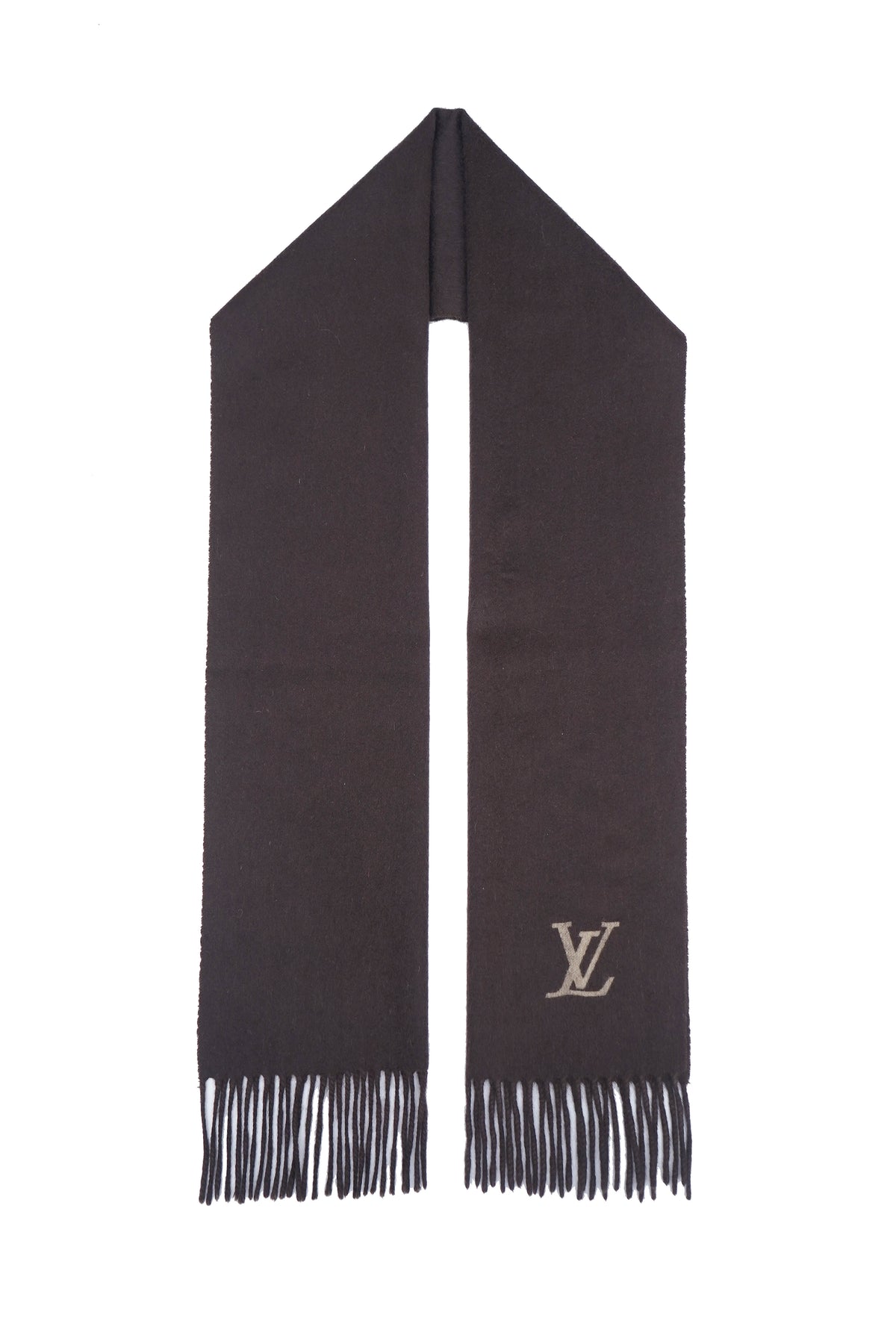 Louis Vuitton Pre-owned Plain Cashmere Brown Scarf