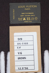 Louis Vuitton Pre-Owned Plain Cashmere Brown Scarf