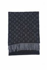 Louis Vuitton Pre-Owned Logo Cashmere/Wool Grey Scarf