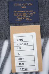Louis Vuitton Pre-Owned Logo Cashmere/Wool Grey Scarf