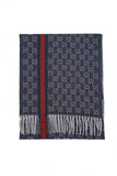 Gucci Pre-owned Logo Cashmere Grey Scarf