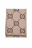 Gucci Pre-owned Logo Wool Grey Scarf