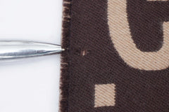 GUCCI Pre-Owned Logo Wool Grey Scarf