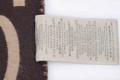 GUCCI Pre-Owned Logo Wool Grey Scarf