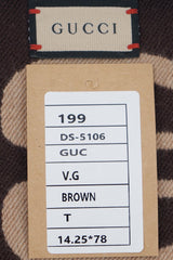 GUCCI Pre-Owned Logo Wool Grey Scarf