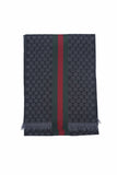 Gucci Pre-owned Logo Wool Dark Grey Scarf