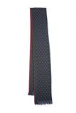 Gucci Pre-owned Logo Wool Dark Grey Scarf
