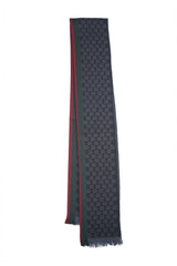 Logo Wool Dark Grey Scarf