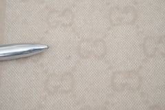 GUCCI Pre-Owned Logo Wool Ecru Scarf