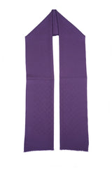 GUCCI Pre-Owned Logo Wool Purple Scarf