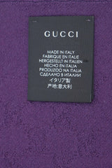 GUCCI Pre-Owned Logo Wool Purple Scarf