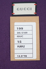 GUCCI Pre-Owned Logo Wool Purple Scarf