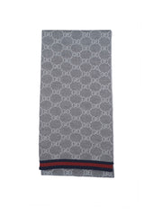 Logo Wool Grey Scarf
